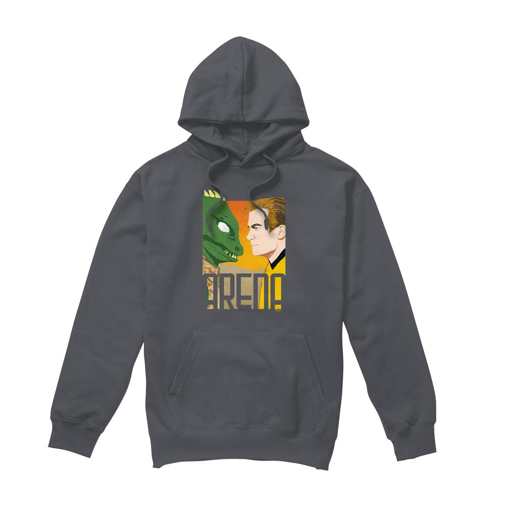 Charcoal - Front - Star Trek Mens Arena Hoodie