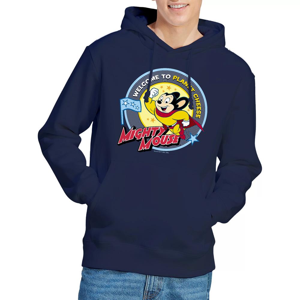 Navy - Lifestyle - Mighty Mouse Mens Planet Cheese Hoodie
