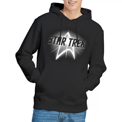 Black - Lifestyle - Star Trek Mens Glow Logo Hoodie