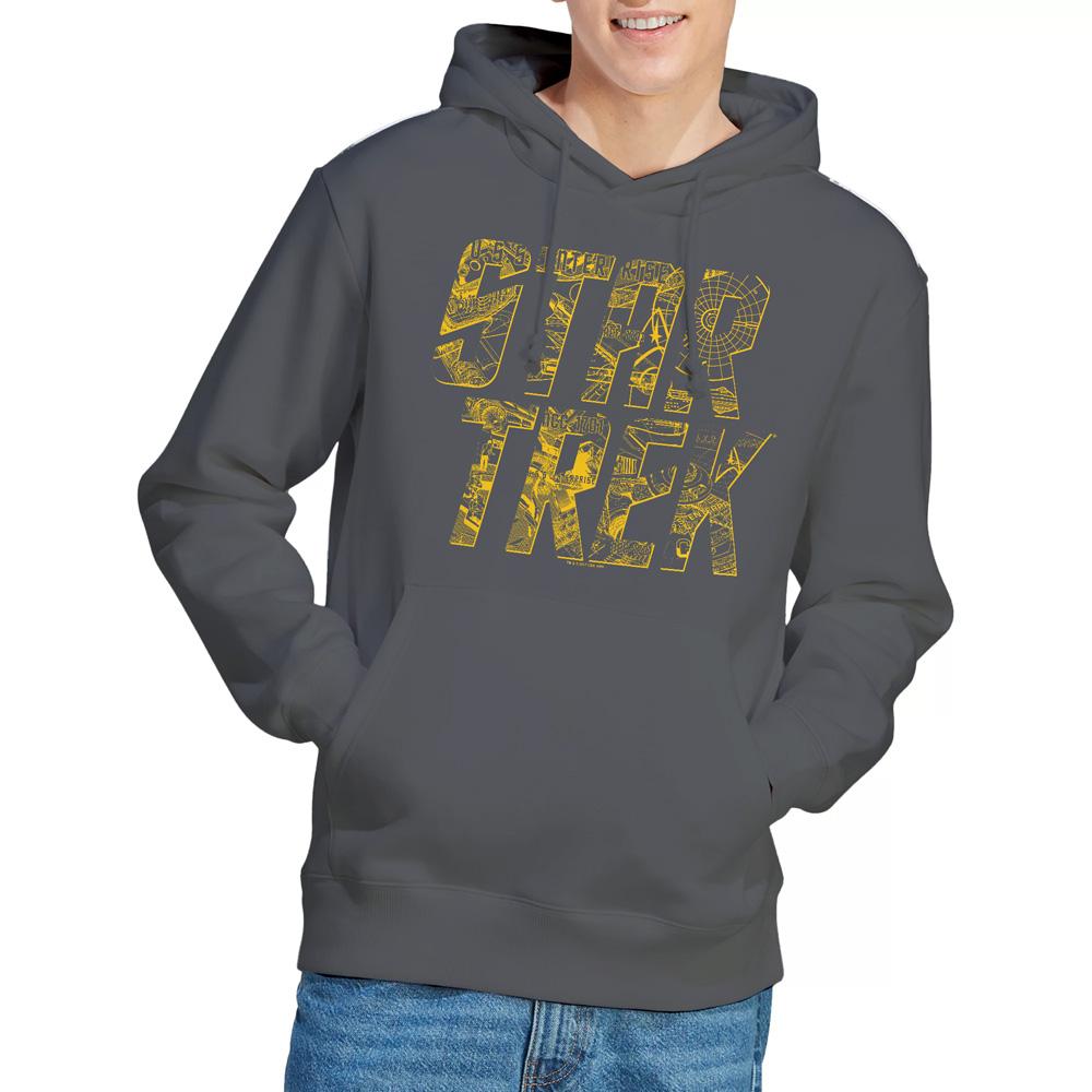 Charcoal - Lifestyle - Star Trek Mens Schematic Logo Hoodie