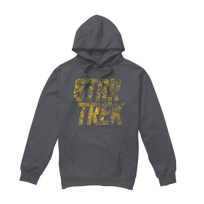 Charcoal - Front - Star Trek Mens Schematic Logo Hoodie