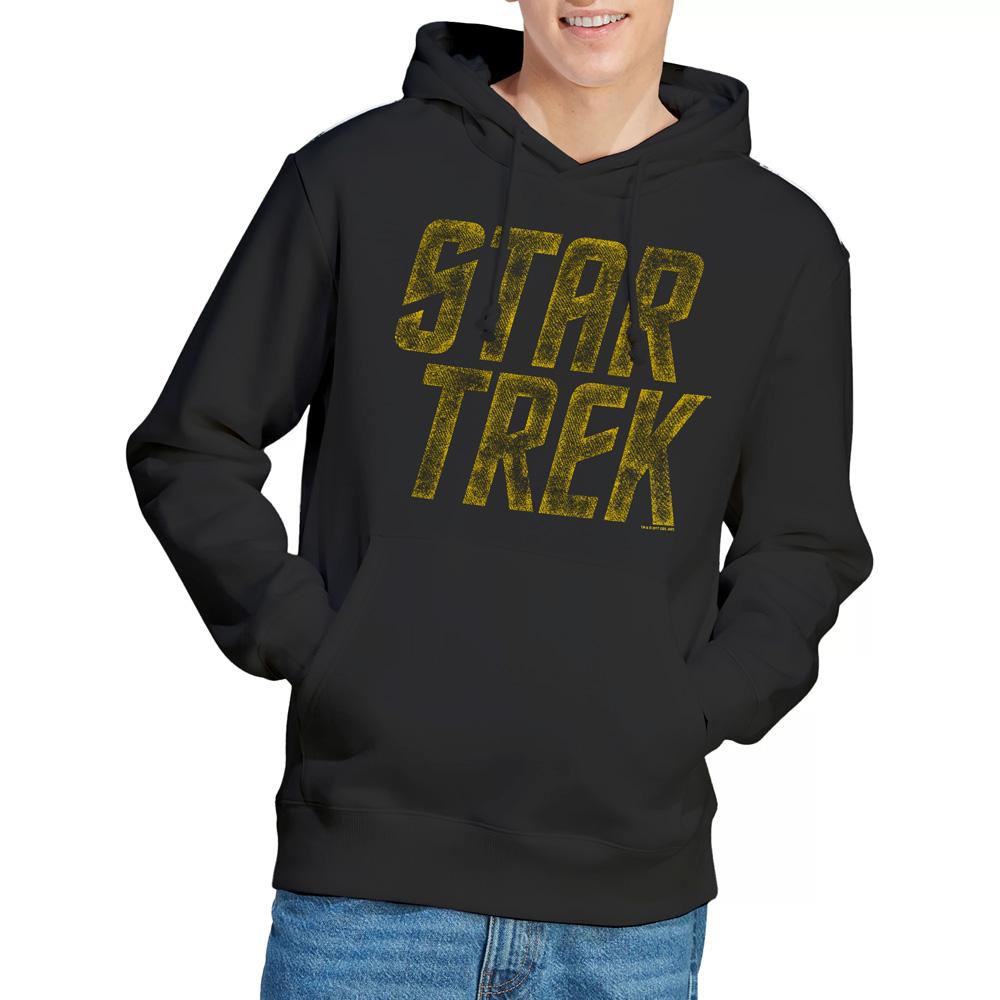 Black - Lifestyle - Star Trek Mens Distressed Logo Hoodie