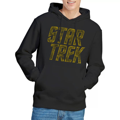 Black - Lifestyle - Star Trek Mens Distressed Logo Hoodie