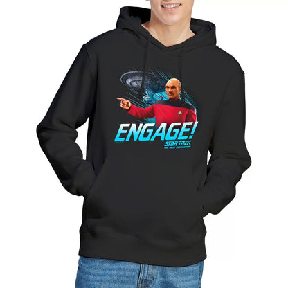 Black - Lifestyle - Star Trek Mens Engage Hoodie