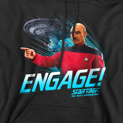 Black - Pack Shot - Star Trek Mens Engage Hoodie