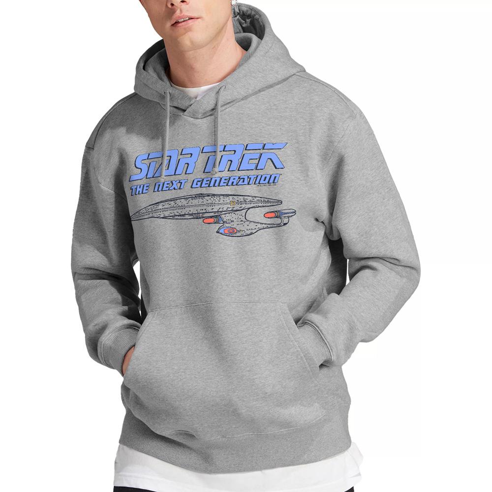 Sport Heather - Lifestyle - Star Trek Mens The Next Generation Distressed Hoodie