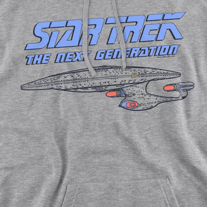 Sport Heather - Pack Shot - Star Trek Mens The Next Generation Distressed Hoodie