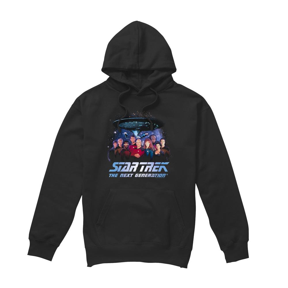 Black - Front - Star Trek Mens Space Group Hoodie