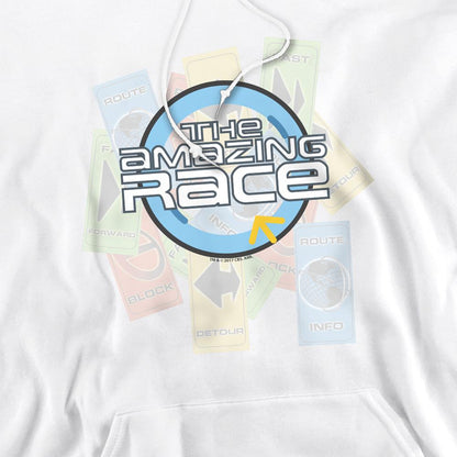 White - Pack Shot - The Amazing Race Mens The Race Hoodie
