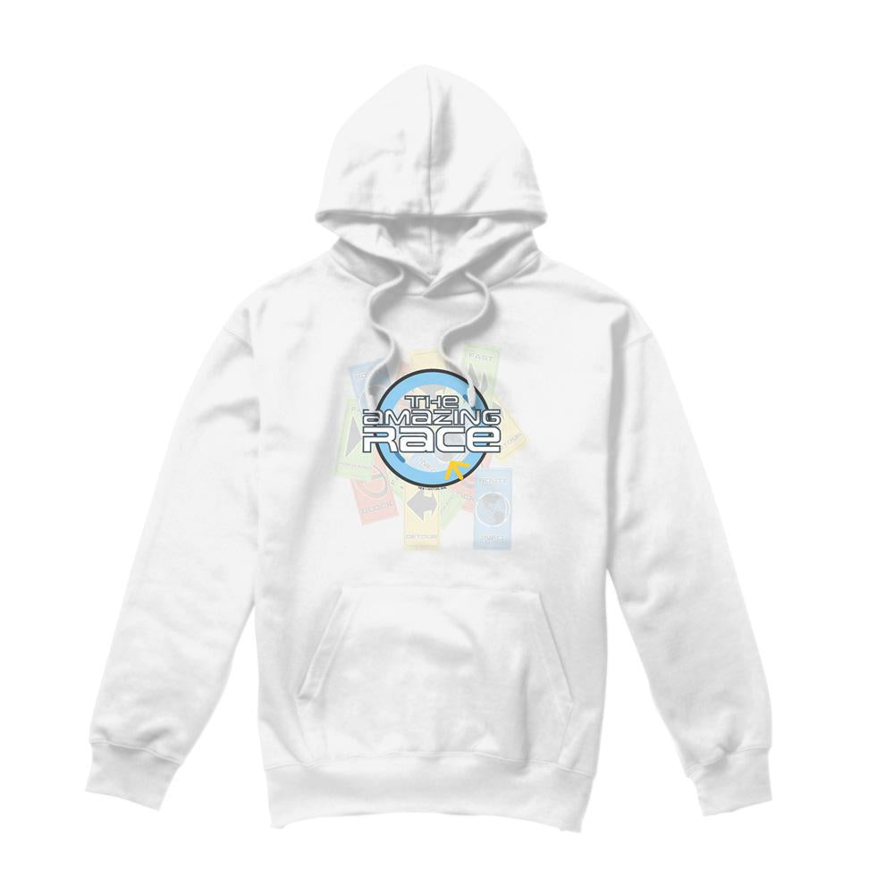 White - Front - The Amazing Race Mens The Race Hoodie