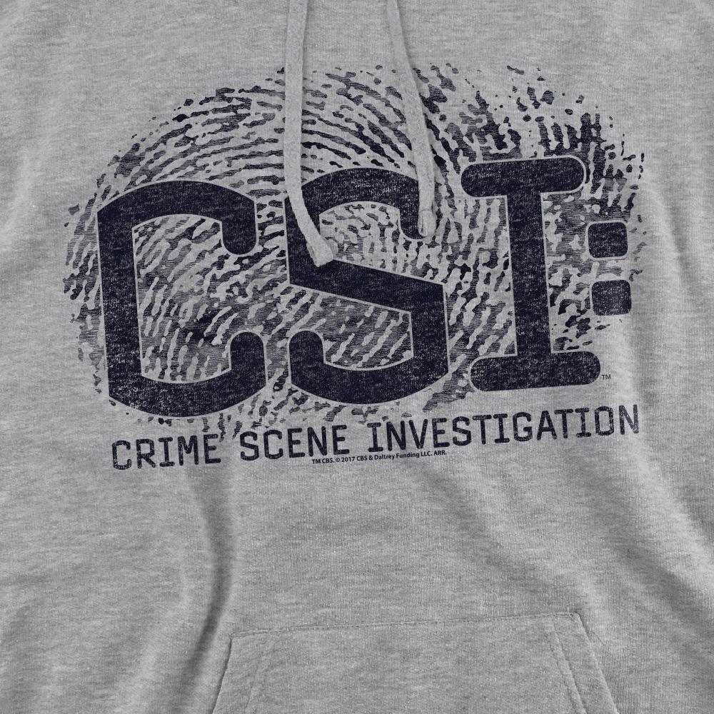 Sport Heather - Pack Shot - CSI Mens Distressed Logo Hoodie