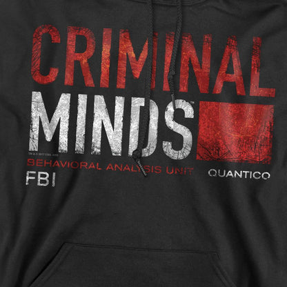 Black - Side - Criminal Minds Mens Title Card Hoodie