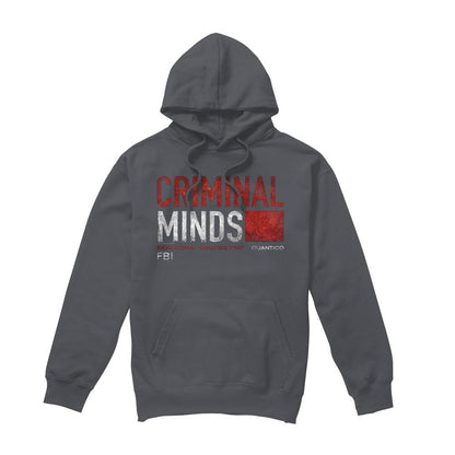 Charcoal - Front - Criminal Minds Mens Title Card Hoodie