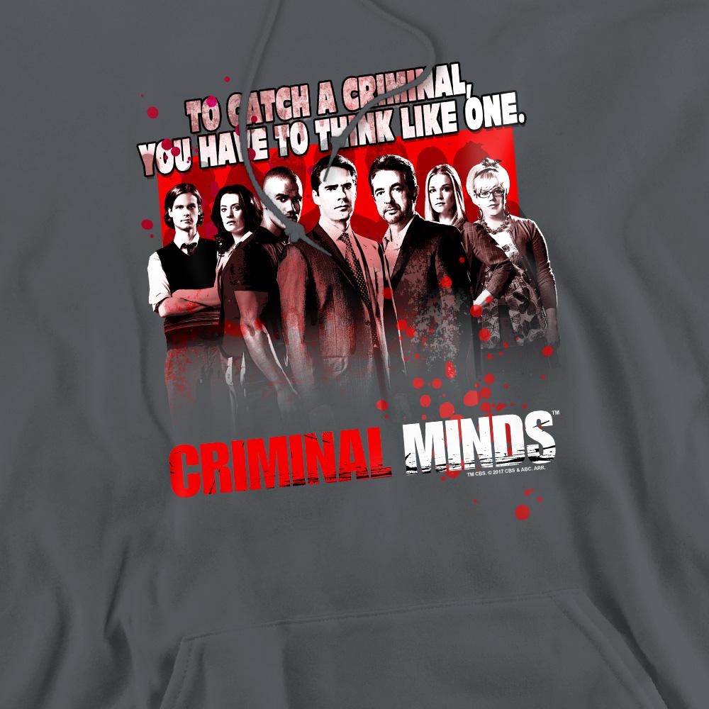 Charcoal - Pack Shot - Criminal Minds Mens Think Like One Hoodie