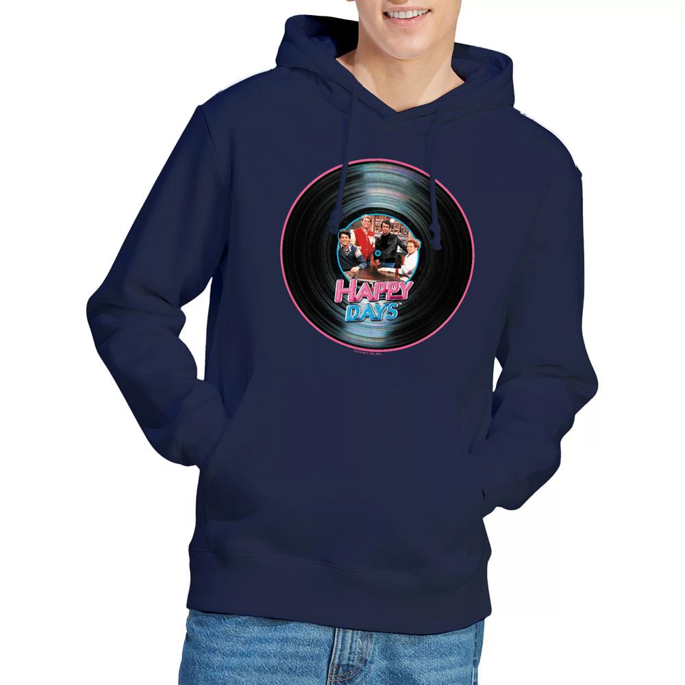 Navy - Lifestyle - Happy Days Mens On the Record Hoodie