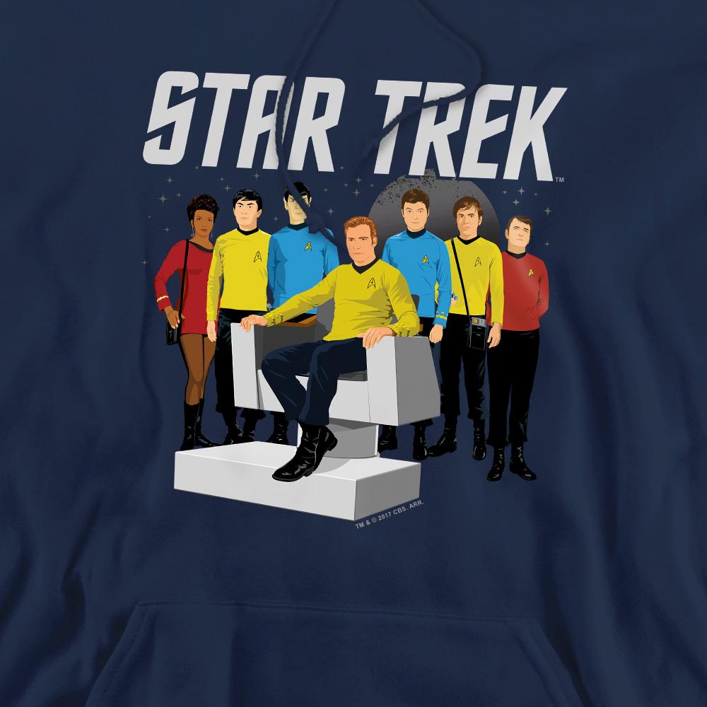 Navy - Pack Shot - Star Trek Mens Vector Crew Hoodie