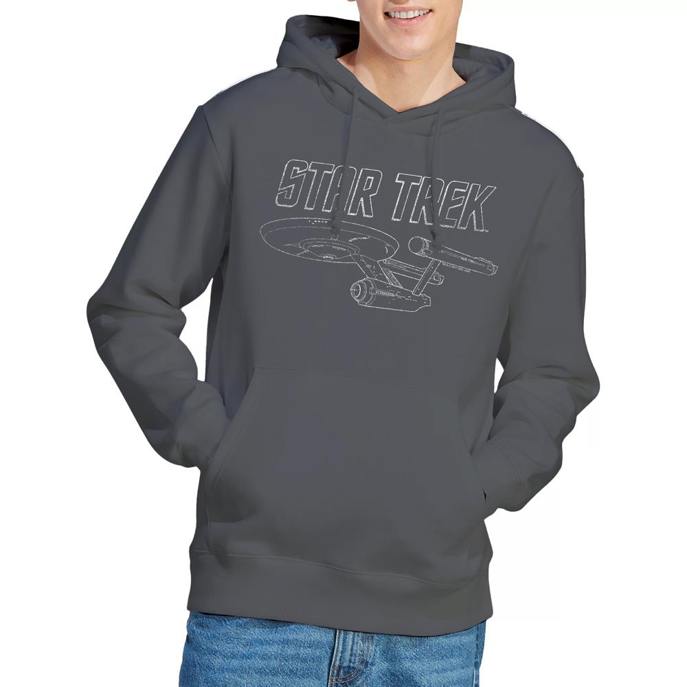 Charcoal - Lifestyle - Star Trek Mens The Original Series Enterprise Hoodie