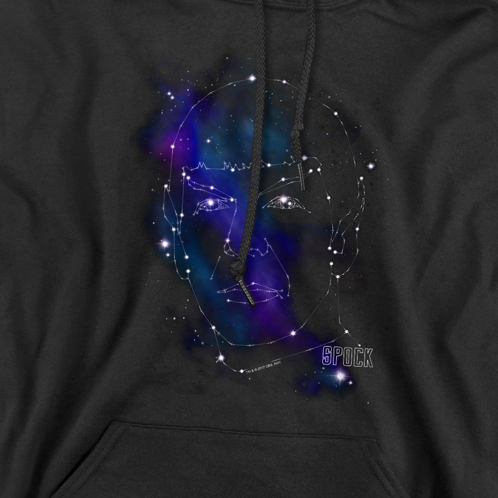 Black - Pack Shot - Star Trek Mens Spock Constellations Hoodie
