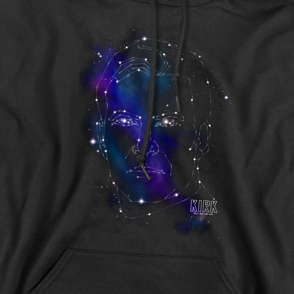Black - Pack Shot - Star Trek Mens Captain Kirk Constellations Hoodie