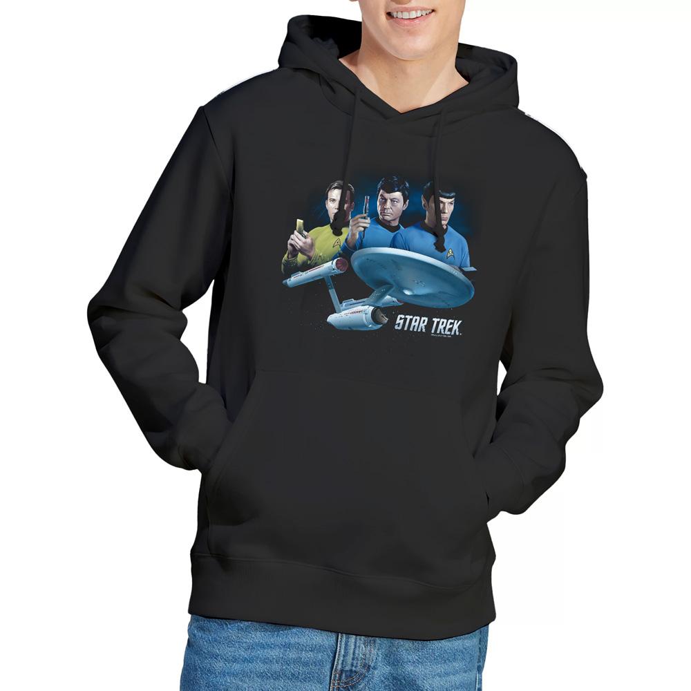 Black - Lifestyle - Star Trek Mens Main Three Hoodie