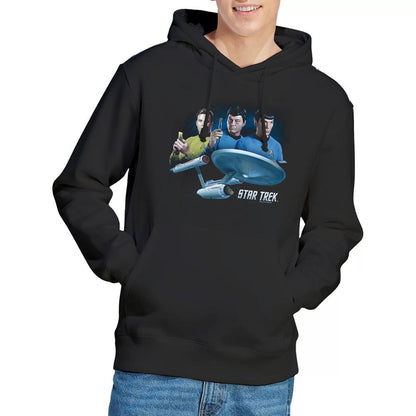 Black - Lifestyle - Star Trek Mens Main Three Hoodie
