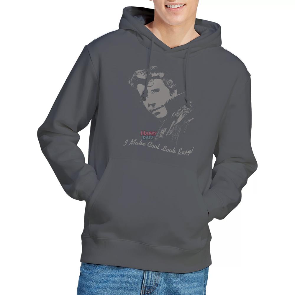Charcoal - Lifestyle - Happy Days Mens Cool The Fonz Hoodie