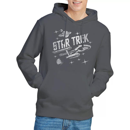 Charcoal - Lifestyle - Star Trek Mens Through Space Hoodie