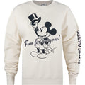 Stone - Front - Disney Womens-Ladies Showtime Fun For Everyone Mickey Mouse Sweatshirt