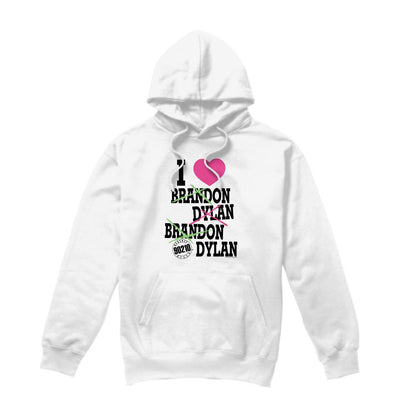 White - Front - 90210 Mens I Heart 90210 Hoodie