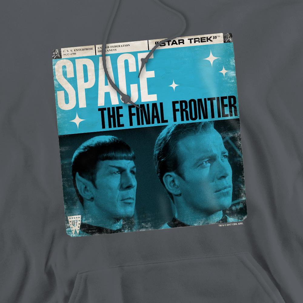 Charcoal - Pack Shot - Star Trek Mens Final Frontier Cover Hoodie