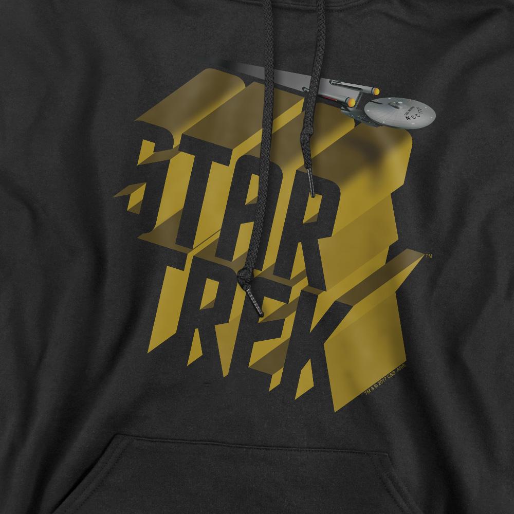 Black - Pack Shot - Star Trek Mens 3D Logo Hoodie