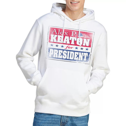 White - Lifestyle - Family Ties Mens Alex for President Hoodie