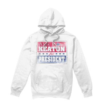 White - Front - Family Ties Mens Alex for President Hoodie