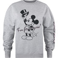 Sports Grey - Front - Disney Womens-Ladies Showtime Fun For Everyone Mickey Mouse Sweatshirt