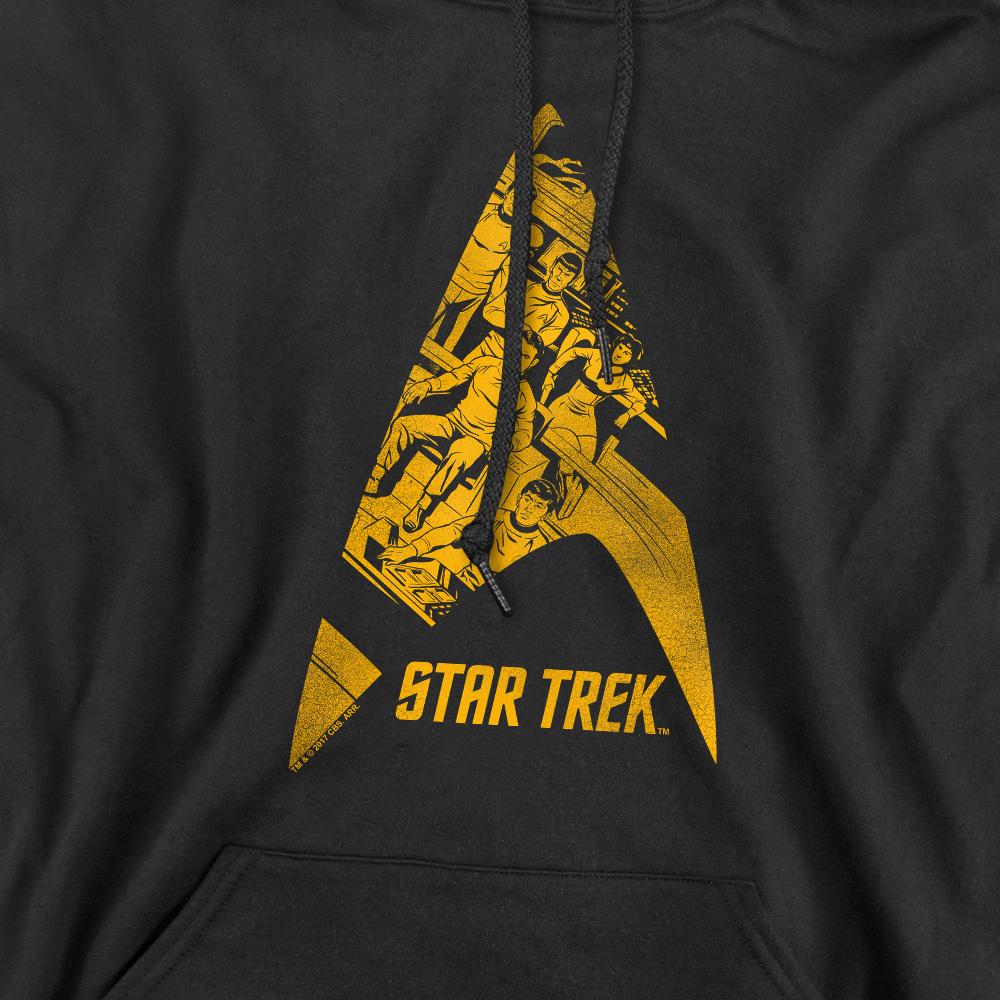 Black - Pack Shot - Star Trek Mens Delta Crew Hoodie