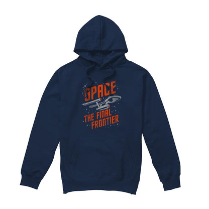 Navy - Front - Star Trek Mens Space Travel Hoodie