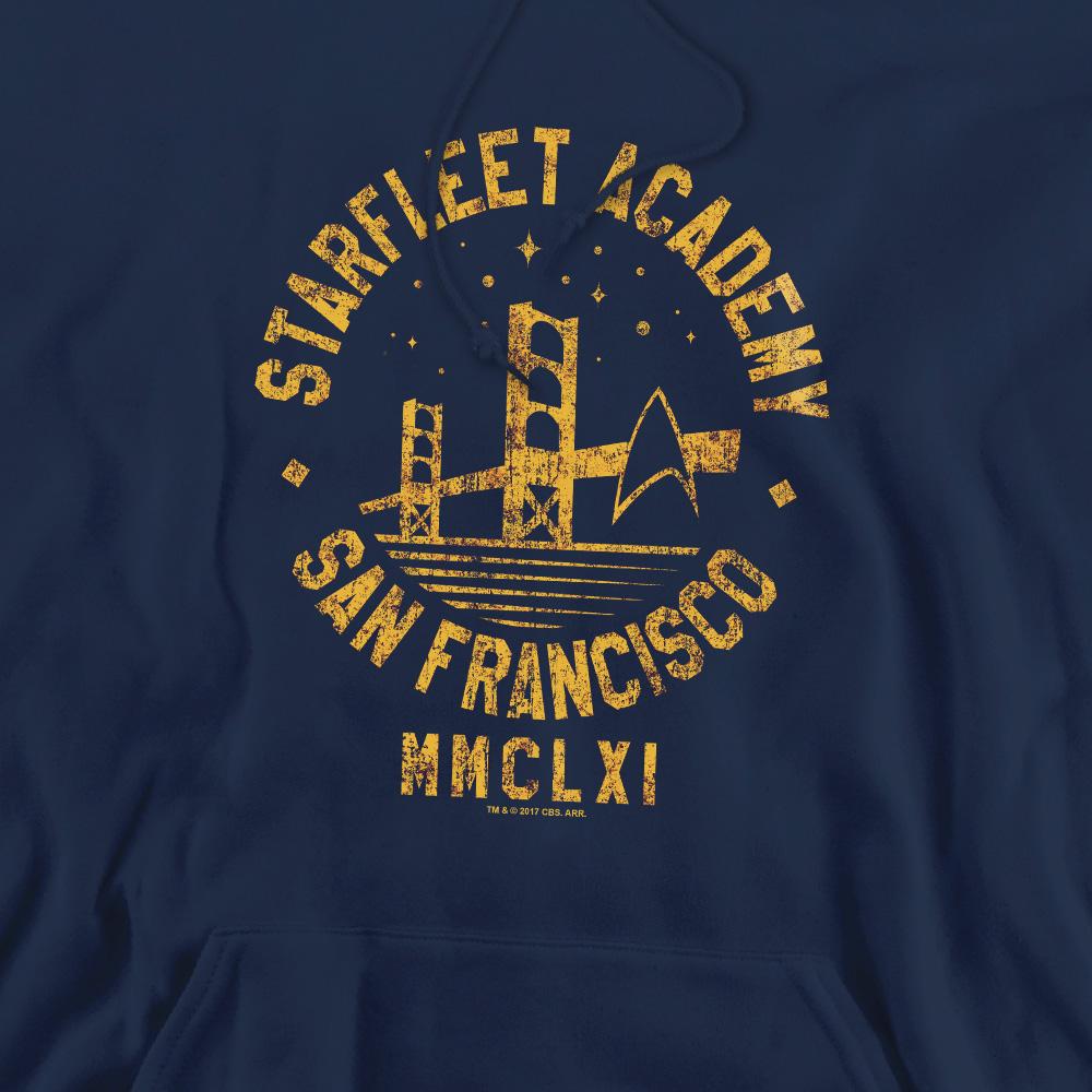 Navy - Pack Shot - Star Trek Mens Bridge Collegiate Hoodie