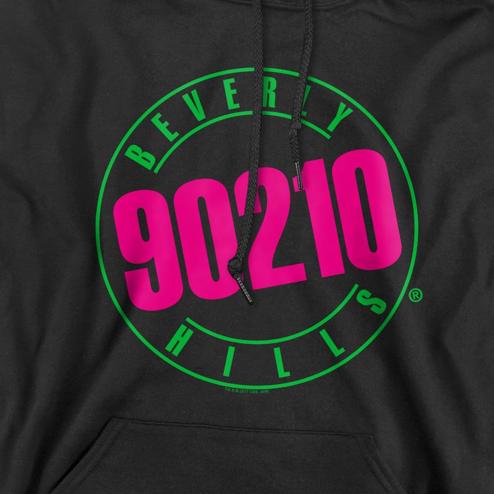 Black - Pack Shot - 90210 Mens Neon Hoodie