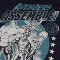 Navy - Side - Avengers Assemble Mens Team T-Shirt