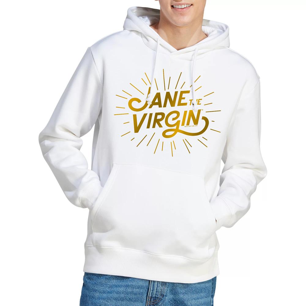 White - Lifestyle - Jane the Virgin Mens Golden Logo Hoodie