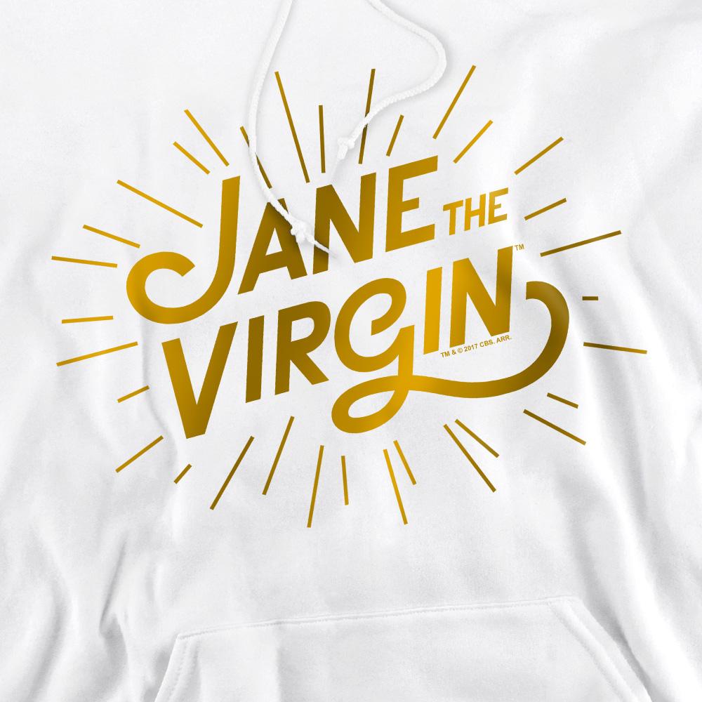 White - Pack Shot - Jane the Virgin Mens Golden Logo Hoodie
