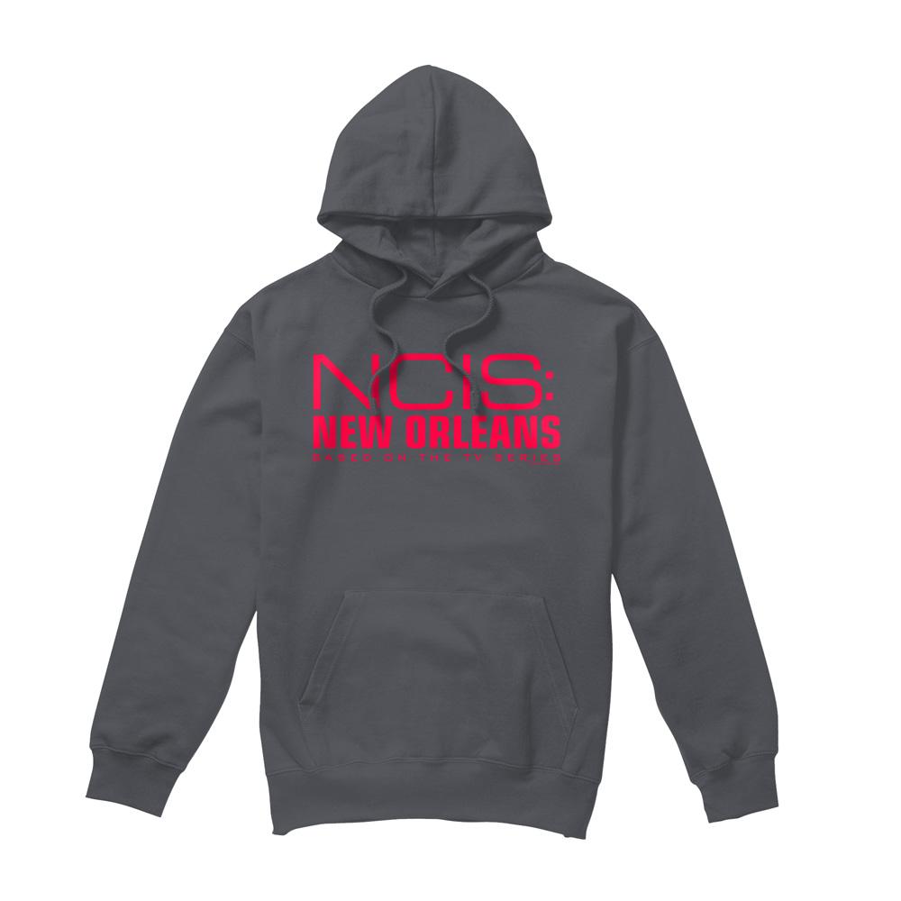 Charcoal - Front - NCIS: New Orleans Mens Logo Hoodie