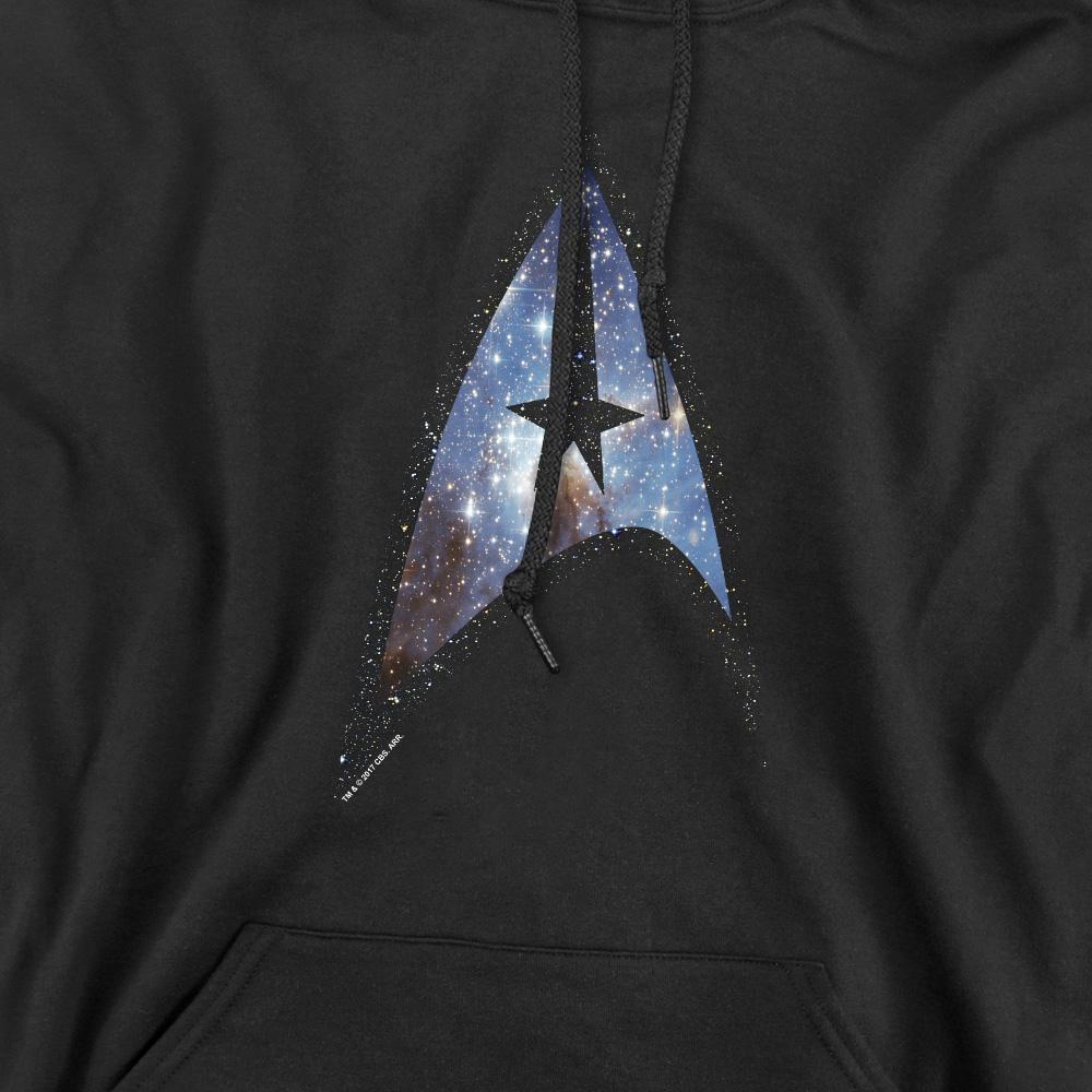 Black - Pack Shot - Star Trek Mens Galactic Shield Hoodie