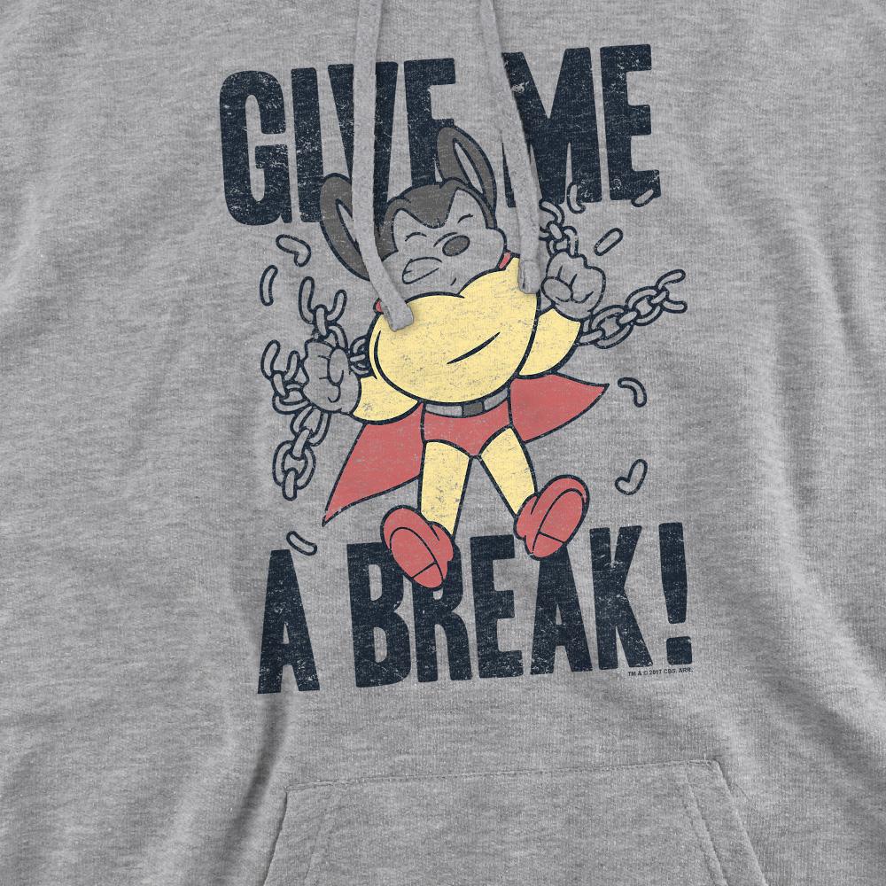 Sport Heather - Pack Shot - Mighty Mouse Mens Give Me a Break Hoodie