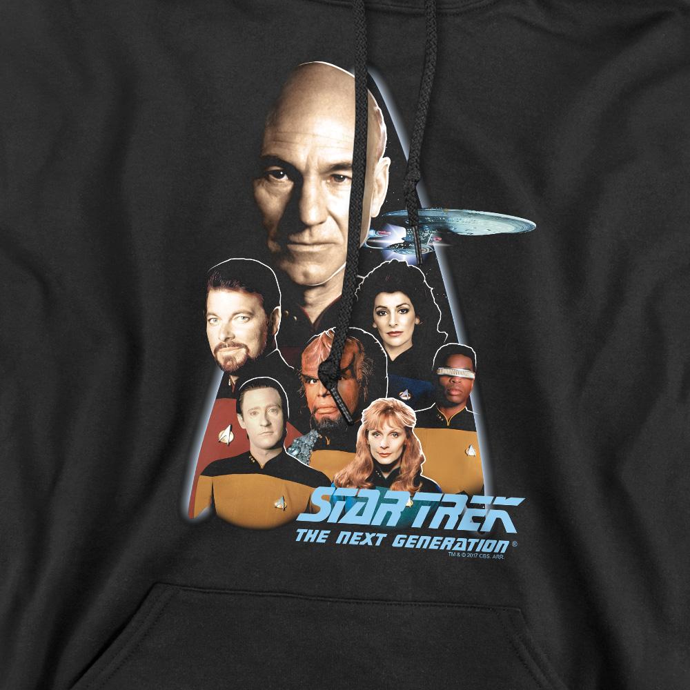 Black - Pack Shot - Star Trek Mens The Next Generation Hoodie