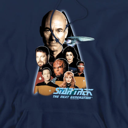 Navy - Pack Shot - Star Trek Mens Next Generation Crew Hoodie