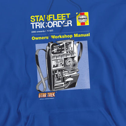Royal Blue - Pack Shot - Star Trek Mens Tricorder Manual Hoodie