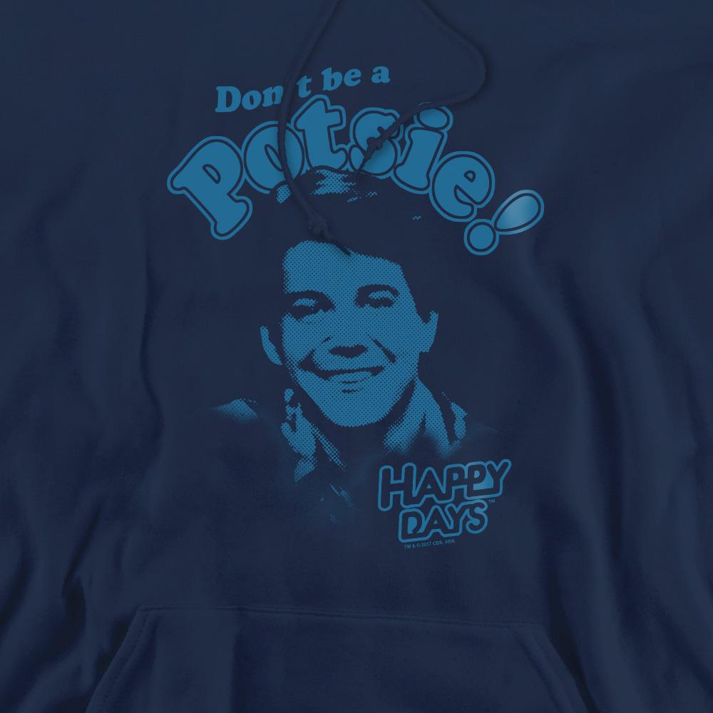 Navy - Pack Shot - Happy Days Mens Don´t Be a Potsy Hoodie