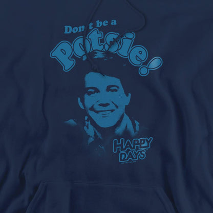 Navy - Pack Shot - Happy Days Mens Don´t Be a Potsy Hoodie