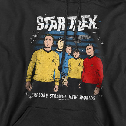 Black - Pack Shot - Star Trek Mens Strange New World Hoodie